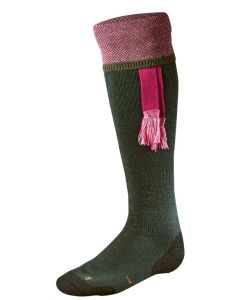 Härkila Sporting Estate Socken Bottle Green/Pink